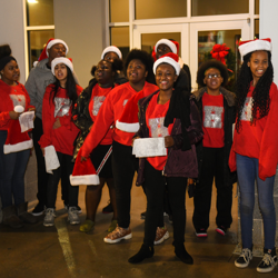 Whitehaven students sang Christmas carols at the Lighting Ceremony.