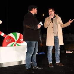 Director Eric R. Close said hello to the crowd at the Lighting Ceremony.