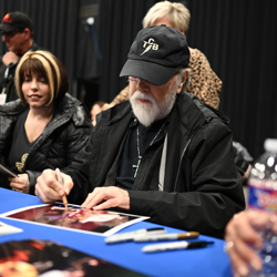 TCB Band member Ronnie Tutt met with fans after the Elvis: Live in Concert event.