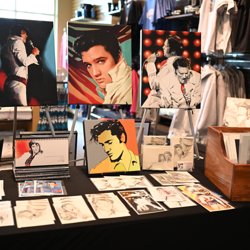Elvis artist Betty Harper showcased her artwork at The Guest House at Graceland.