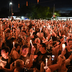 Fans from around the world paid tribute to Elvis at the vigil.