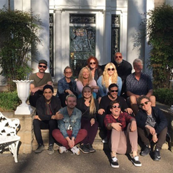 Pop singer Kesha and her tour team