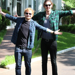 Singer-songwriters Ed Sheeran and Hozier