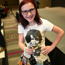 This Elvis fan is ready for her close-up!