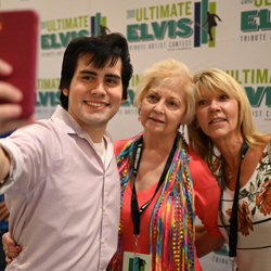 Semifinalist Taylor Rodriguez represents the Tupelo Elvis Festival.