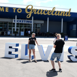 Fans snapped photos with our big ELVIS WEEK letters.