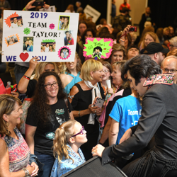 Fans rushed the stage to congratulate Taylor Rodriguez on his win.