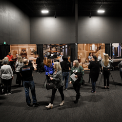 Stars and fans line up for photos and autographs.