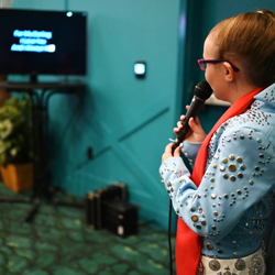 Fans of all ages belted out the Elvis hits at karaoke!