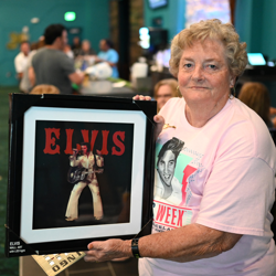 Elvis fans won prizes at Elvis Trivia.